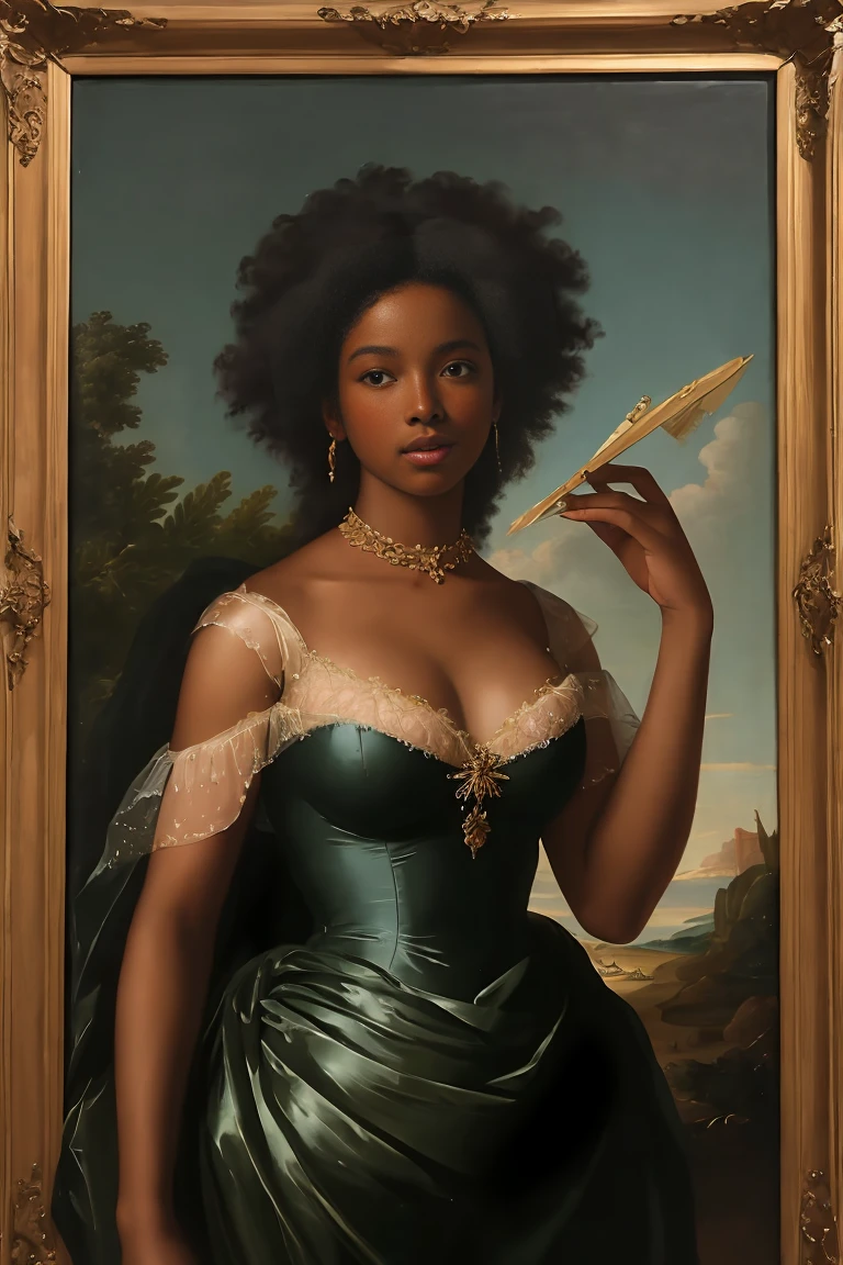 The Birth of Venus with ebony skin wearing a sheer dress, Paintings by Vigée Leblanc