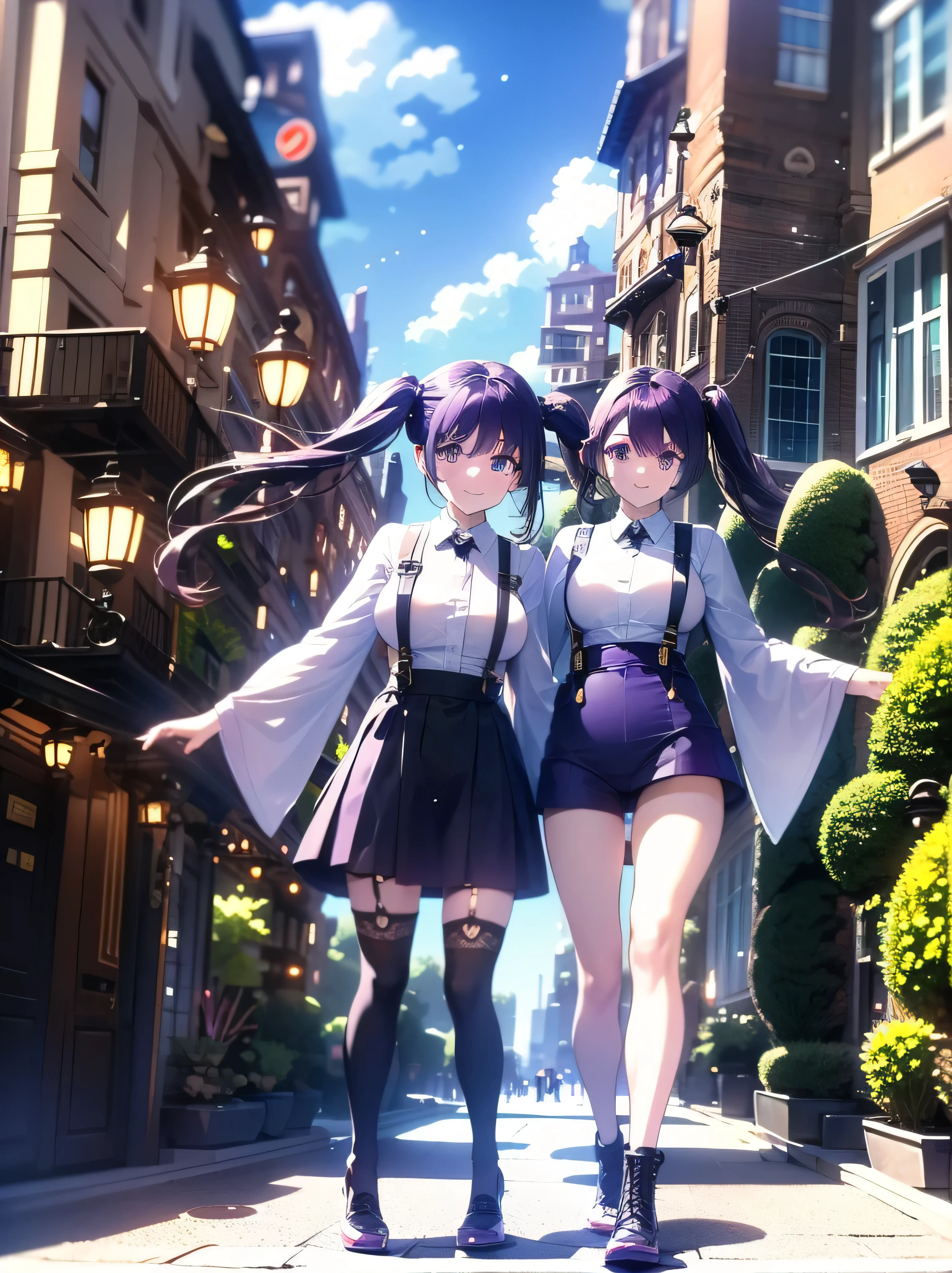 Asme emikukis big butt breasts with a purple skirt