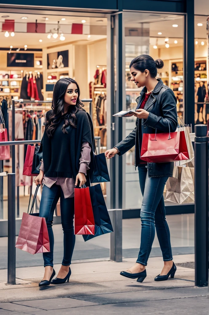 Create images of women shopping 