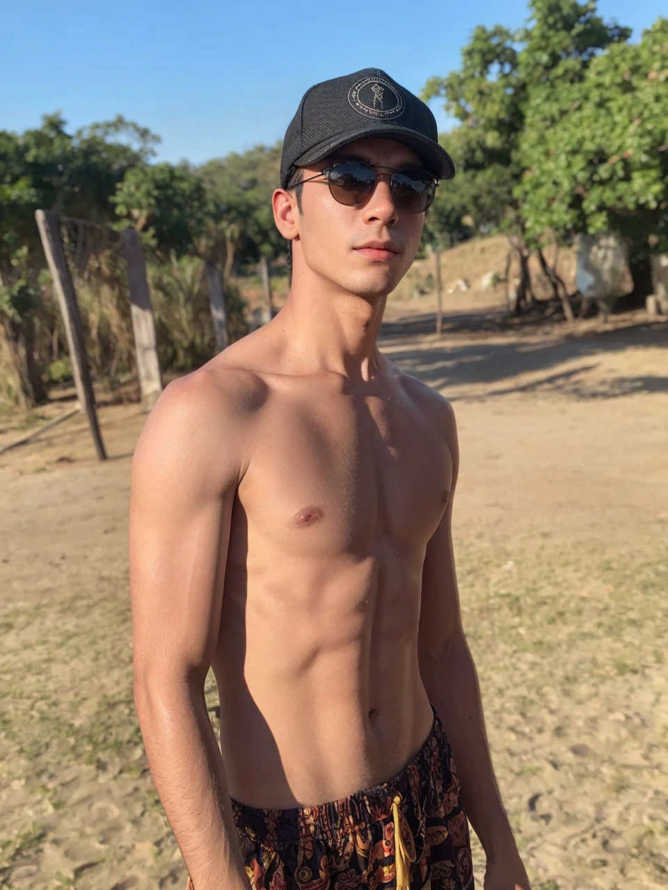 Recreate this person in Jalapao Park in Tocantins
