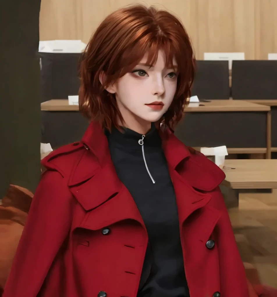 Red stylish coat