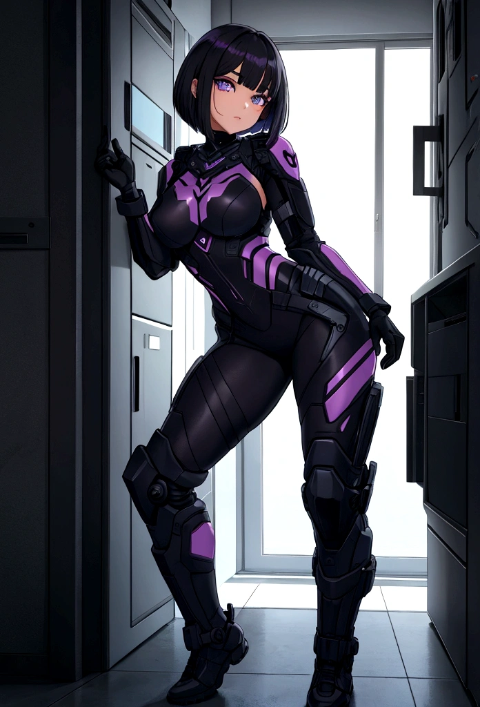 
Holoform Appearance: 
Gender: Female
Age: Appears to be in her late 20s
Height: 5'9"
Hair: Black, short, and styled in a sleek bob cut
Eyes: Dark purple
Clothing: Black tactical gear with purple accents, combat boots, and a Decepticon insignia subtly incorporated into the design
Extras: A faint scar on her left cheek, similar to the one on her optic