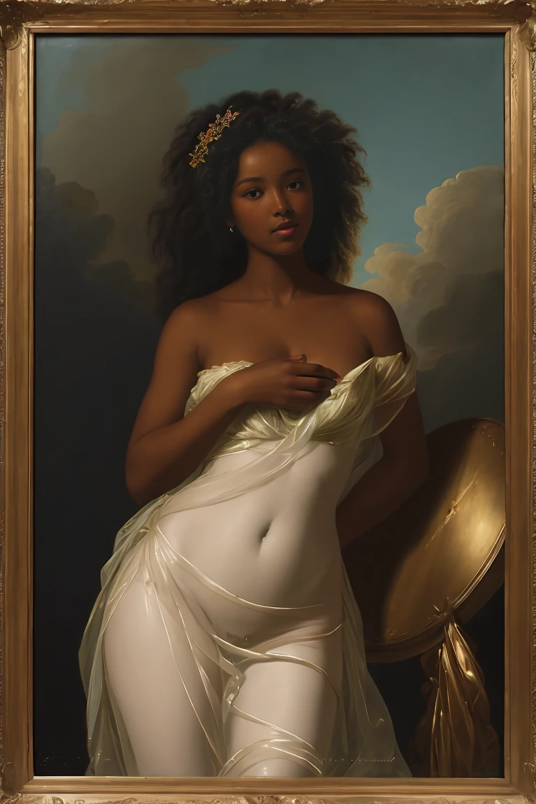 The Birth of Venus with ebony skin wearing a sheer dress, Paintings by Vigée Leblanc