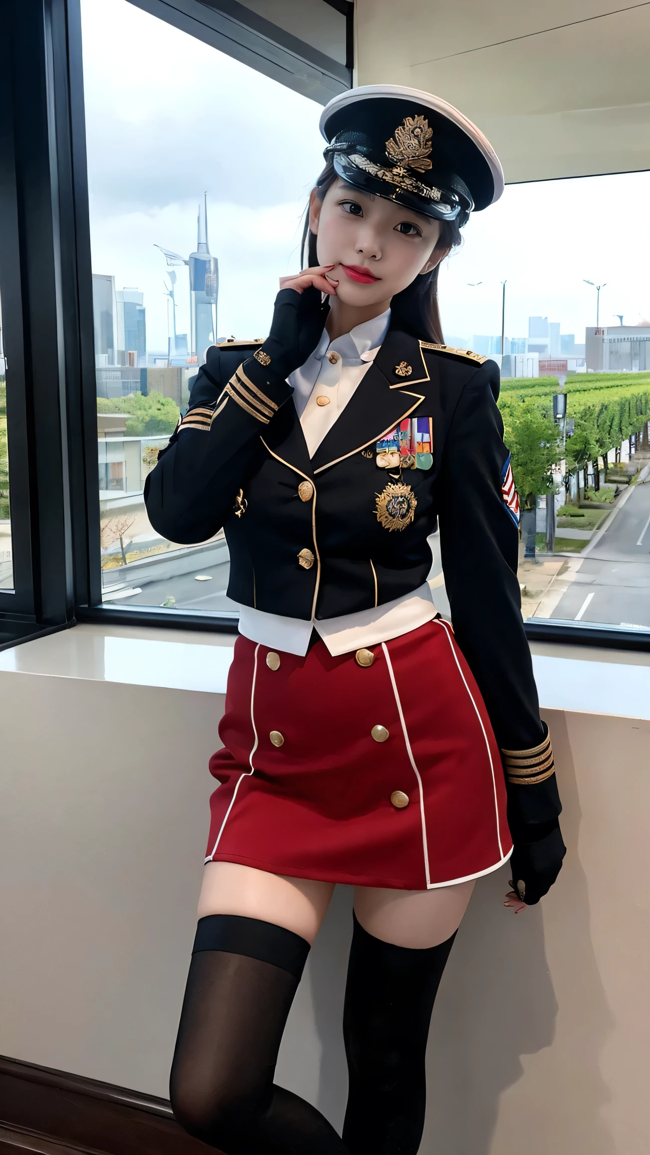Real photo、Highest imYear quality、Realistic、Beautiful woman、Beautiful thighicro Mini Skirt、Beautiful Face、本当の私は何Yearも、federal army uniform miniskirt、ponytail、Yuriko Yoshitaka、 Japanese female、（Zuo々Nozomi:1.4）、pretty girl、White pantiesが見える、1６Year、（White panties:1.3）、Ultra mini skirt、Beautiful thighs、White panties、ピンクのミニスカートがめくれてWhite pantiesが見えてる