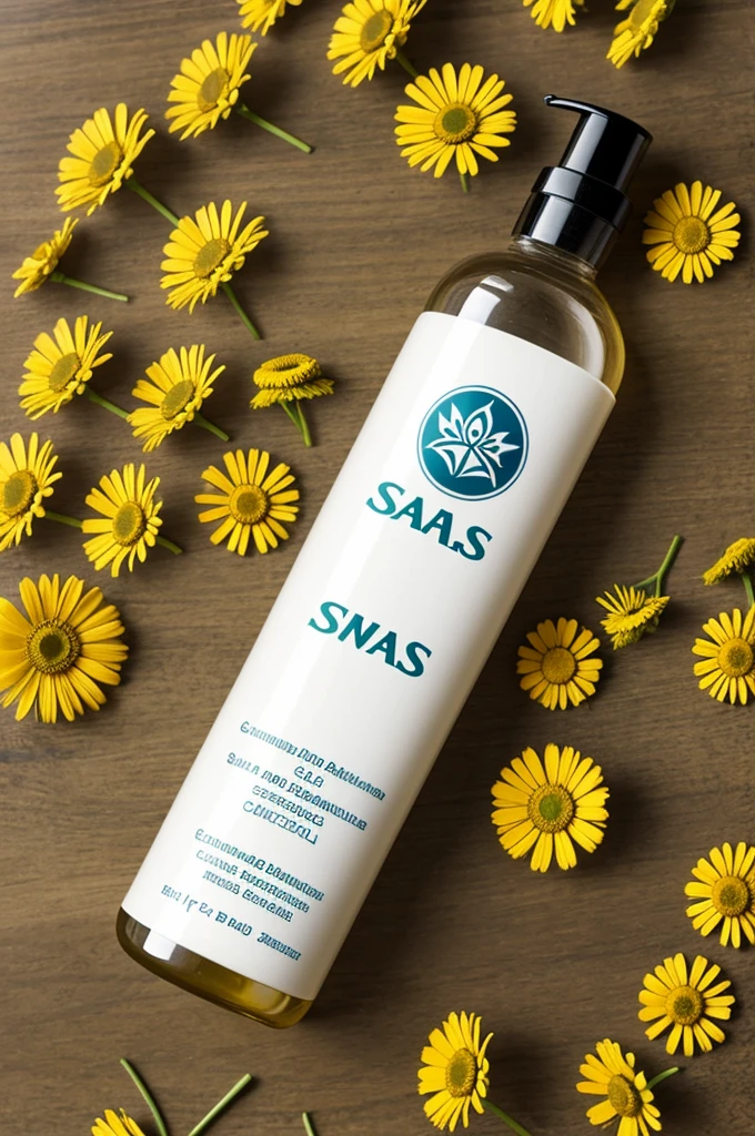 Logo with the name of SWIS SAS To be used on chamomile shampoo bottles 