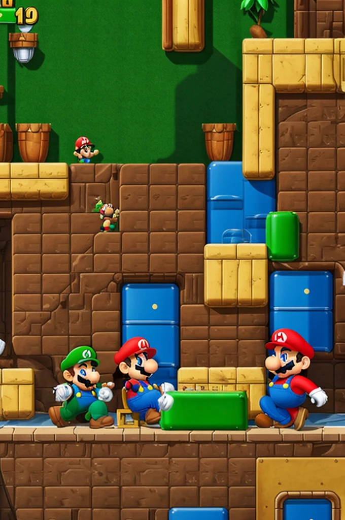 Mario bros sitting with a sign that says "Successful loading" 