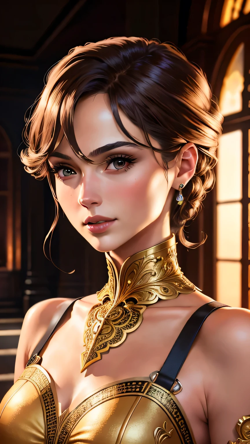 masterpiece, Highest quality, (8K wallpapers incorporating highly detailed CG), (Highest quality), (Best illustrations), (Best Shadow), (Stable Diffusion Model), Violet Evergarden, Sparkling, beautiful, victorian style bedroom, Dynamic Lighting, Written boundary depth、((Upper body portrait))、Upper body portrait