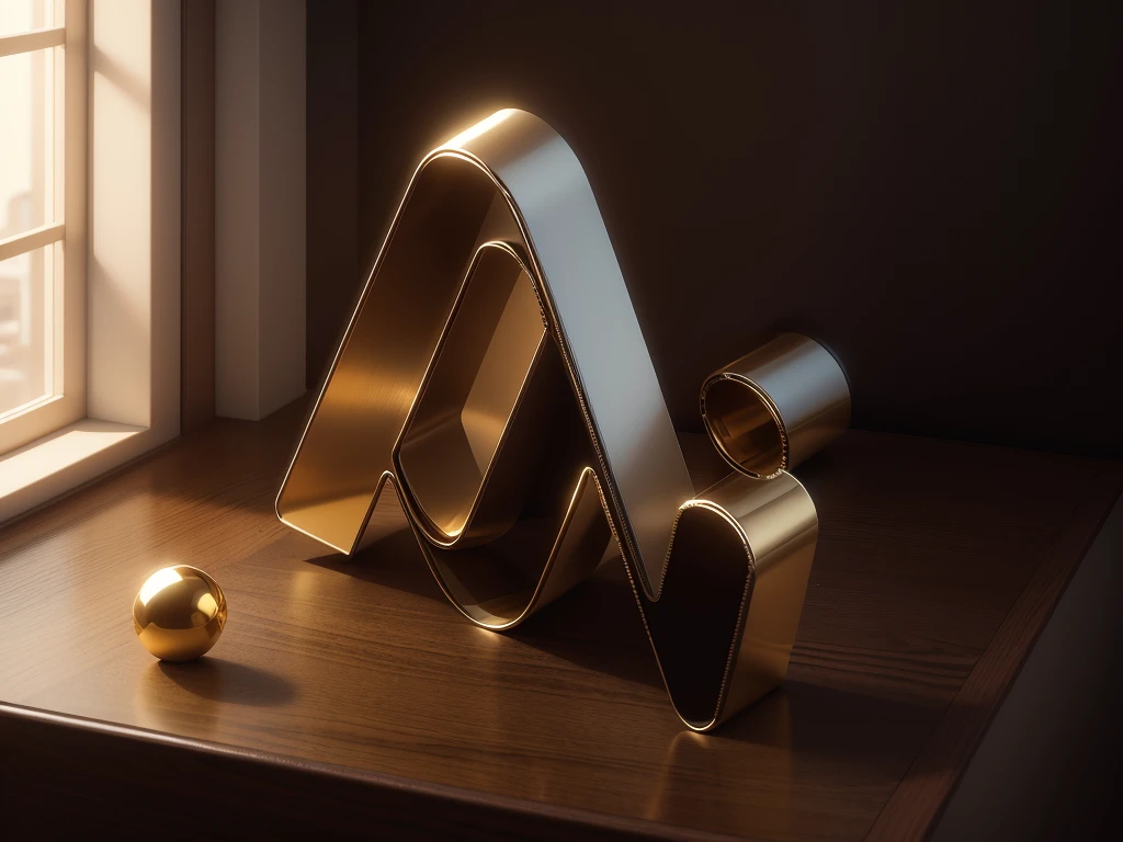 architecture，Silver and Gold，Metal Style，High Definition Rendering，special，masterpiece，detail，Gentle light