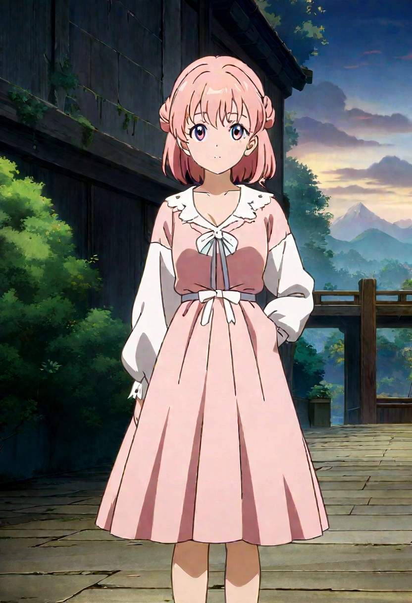 a person in a pink dress and a jacket, anime styling 4 k, anime wallpaper 4k, anime wallpaper 4k, 4K anime art wallpaper, 4k anime art wallpaper, anime styling. 8K, anime look of a beautiful girl, anime wallpaper 4K, anime wallpaper, high quality anime art style, 8K anime art wallpaper
