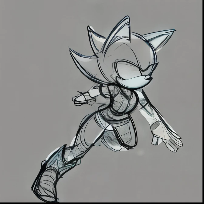 Female, Mobian, Hedgehog, ((Sketch)), Sketch base, base, blank background, dynamic poses