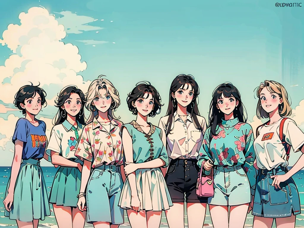 Asian girls 7 women midnight city light