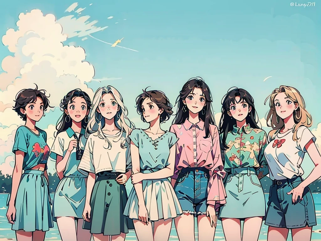 Asian girls 7 women midnight city light