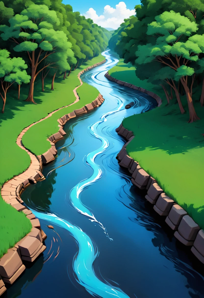 a river flowing in both directions
