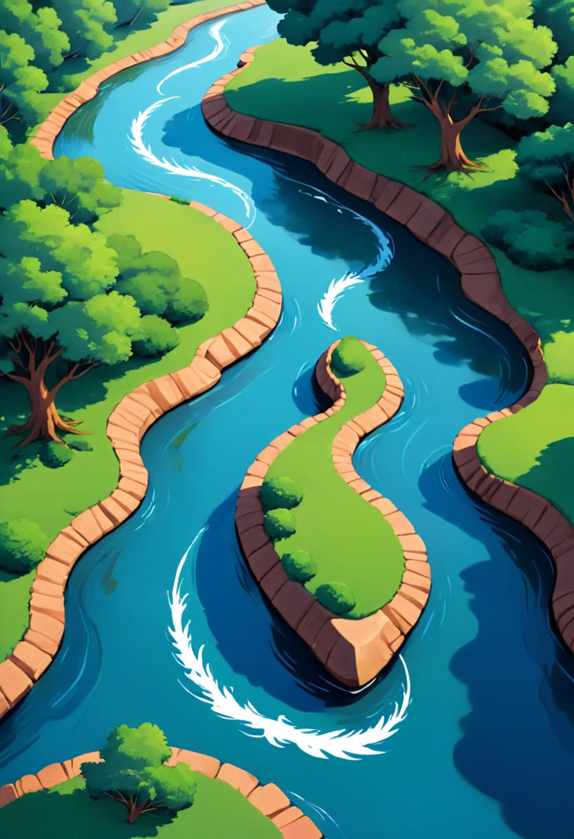 a river flowing in both directions