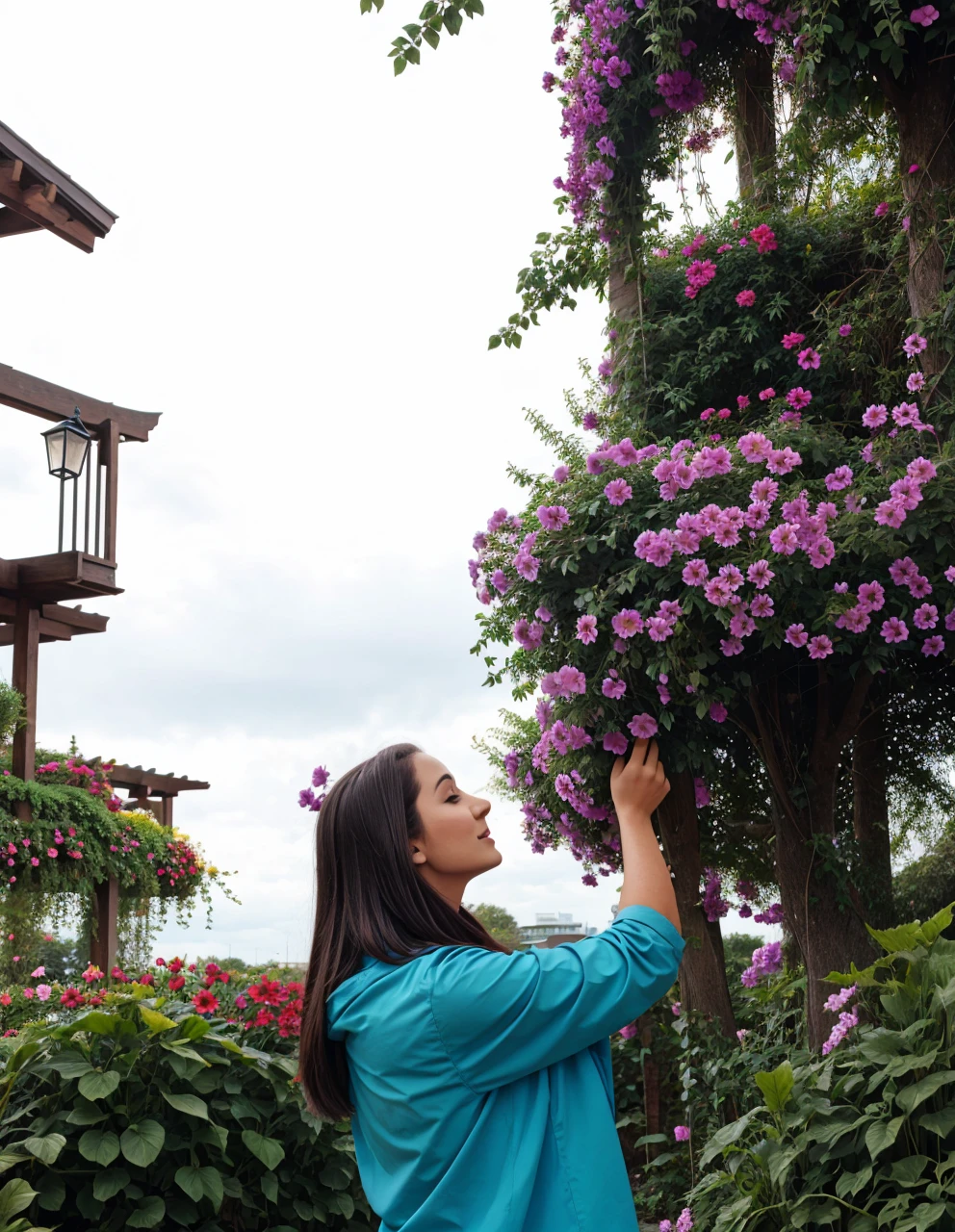 Background changes on flower parks 
