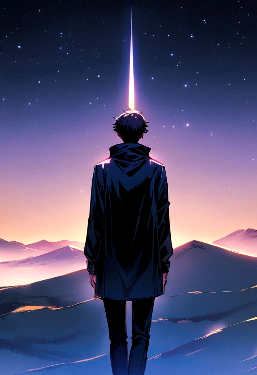 A boy from the back with a very top V-shaped gradient