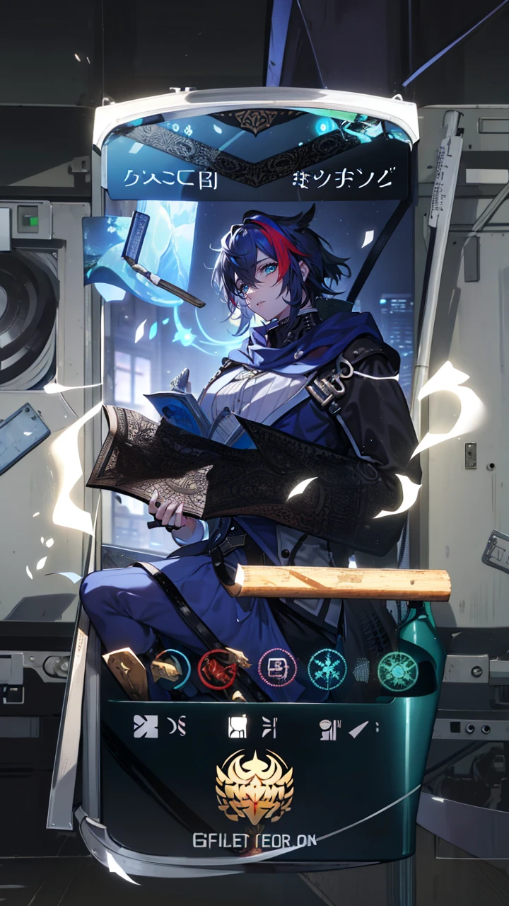 male people twinks {{ember}} Office steampunc read a book silber hair Eyes are green