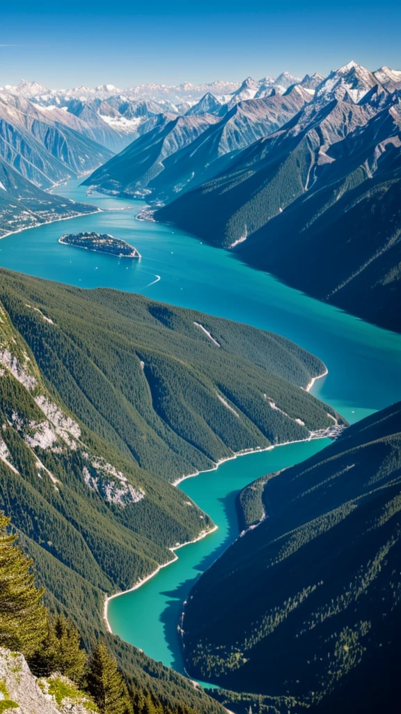 Fantastic coastline and the Alps