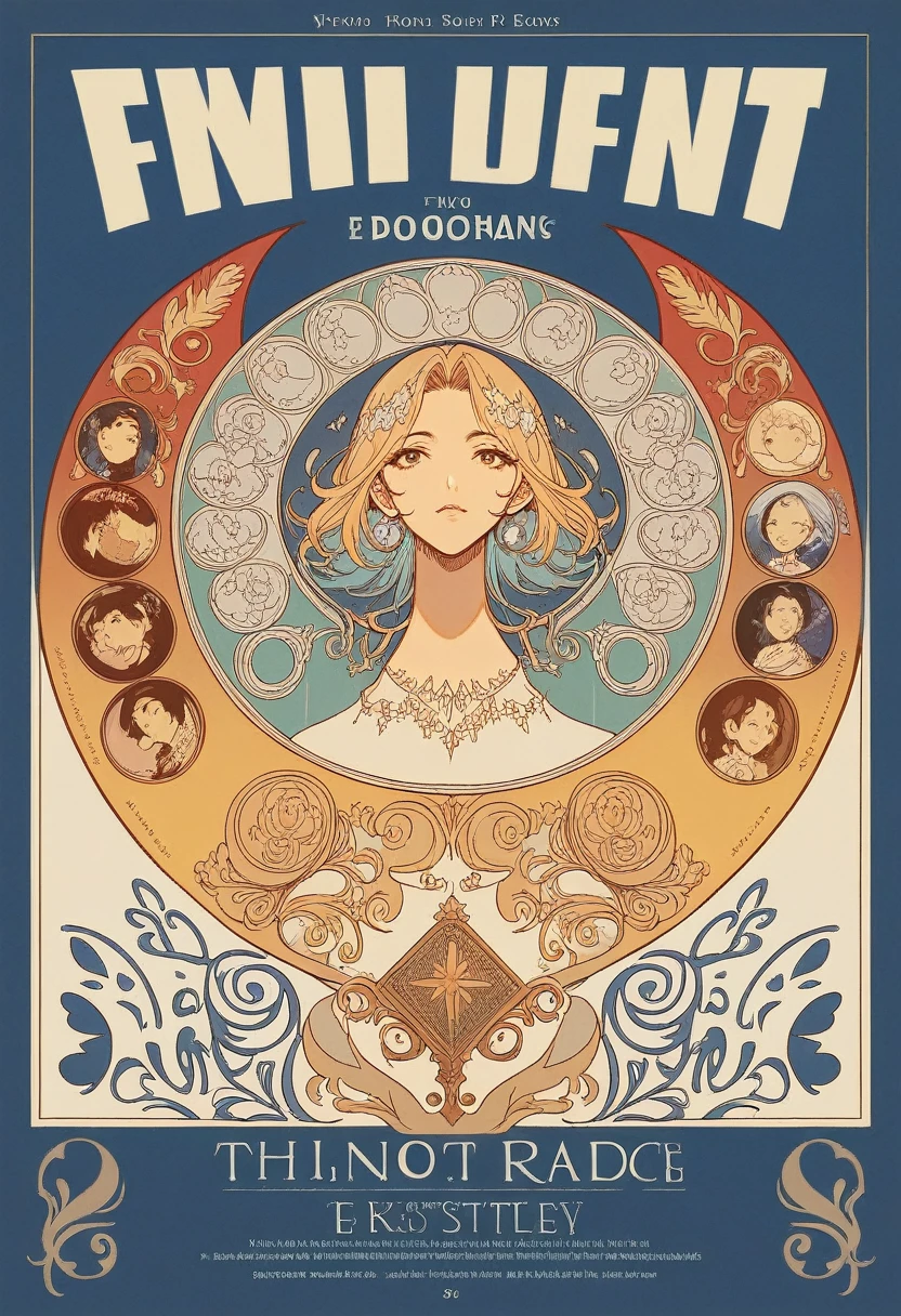 there is a poster of a girl with a blue background, anime cover, album art cover, album artwork, official artwork, album cover, album art, [ floating ]!!, e-girl, e - girl, official poster, promo poster, full image, poster, aesthetic!!!!!!!!!!, mistic, album cover!, package cover, official fanart, cover art