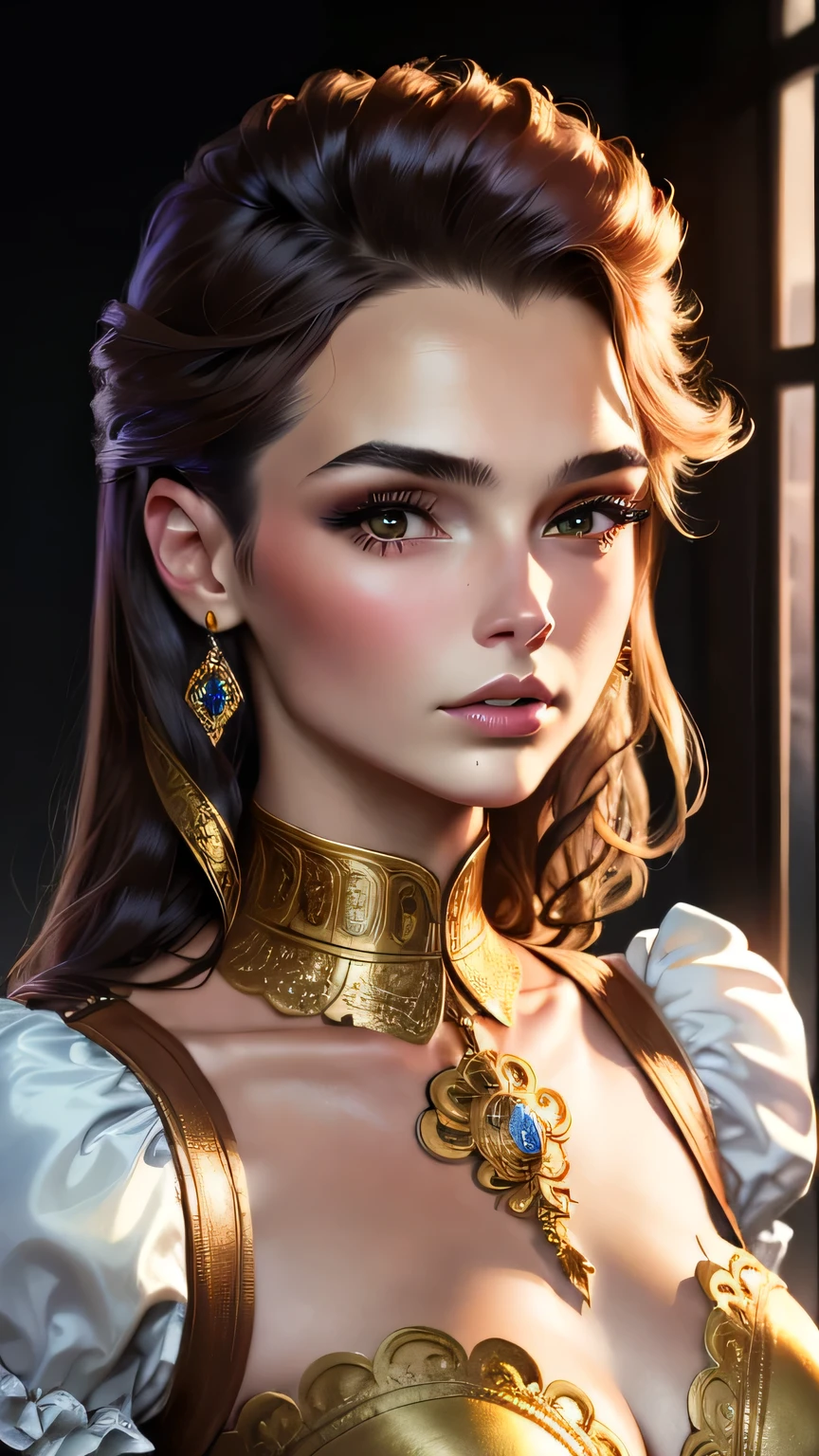 masterpiece, Highest quality, (8K wallpapers incorporating highly detailed CG), (Highest quality), (Best illustrations), (Best Shadow), (Stable Diffusion Model), Violet Evergarden, Sparkling, beautiful, victorian style bedroom, Dynamic Lighting, Written boundary depth､((Upper body portrait))､Upper body portrait