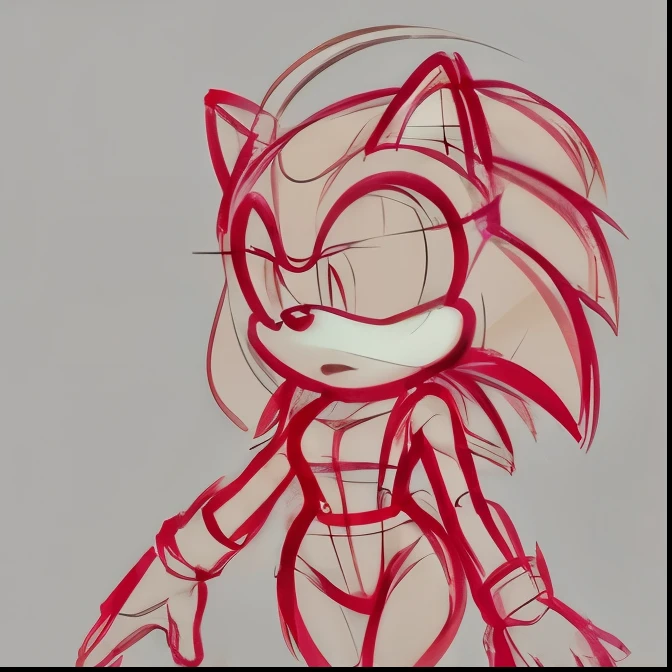 Female, Mobian, Hedgehog, ((Sketch)), Sketch base, base, blank background, dynamic poses