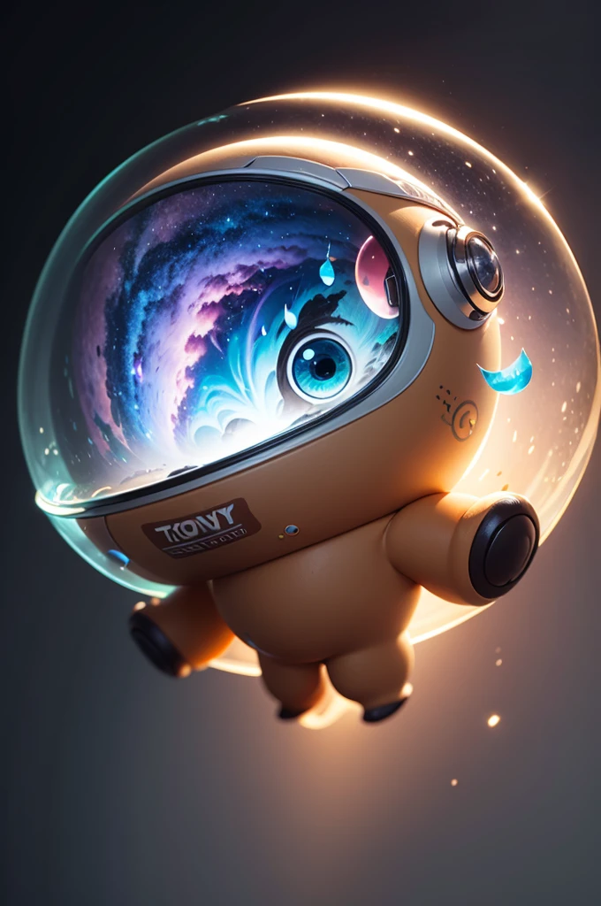 Chibi adorable cuddly monkey floating in space, wearing a glass helmet, moody, grainy, noisy, concept art, by Alberto Seveso, Cyril Rolando, Dan Mumford, Meaningful Visual Art, Detailed Painting, Digital Illustration, Unreal Engine 5, 32k maximalist, hyperdetailed fantasy art, 3d digital art, sharp focus, masterpiece, fine art