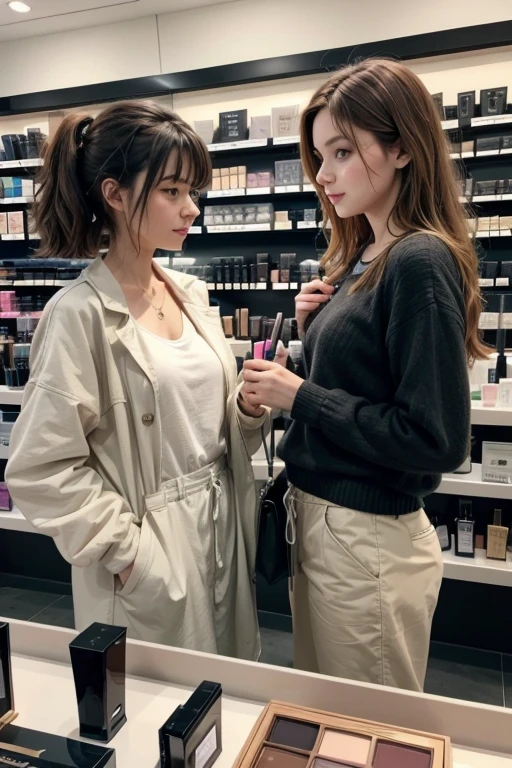 Can you create a demonstration like this with two better ones inside a cosmetics store?