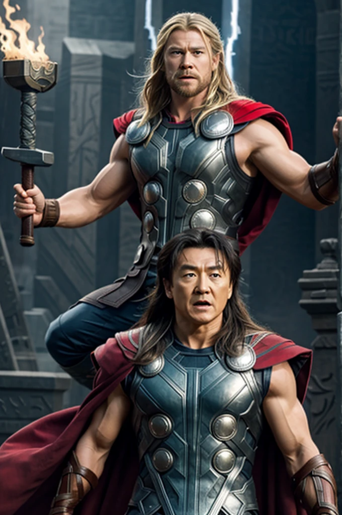 Thor with jackie chan face