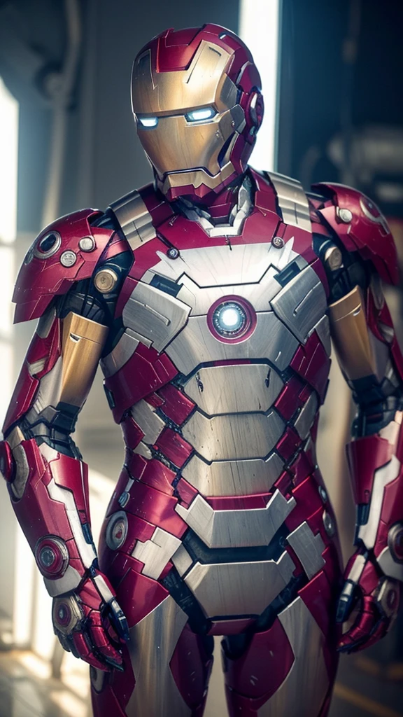 Middle-aged women Sweaty face Soaked Face Painful expression Steam coming out of the head Humidity Only the head is exposed ((Taking off the Iron Man suit)) Steam from the body