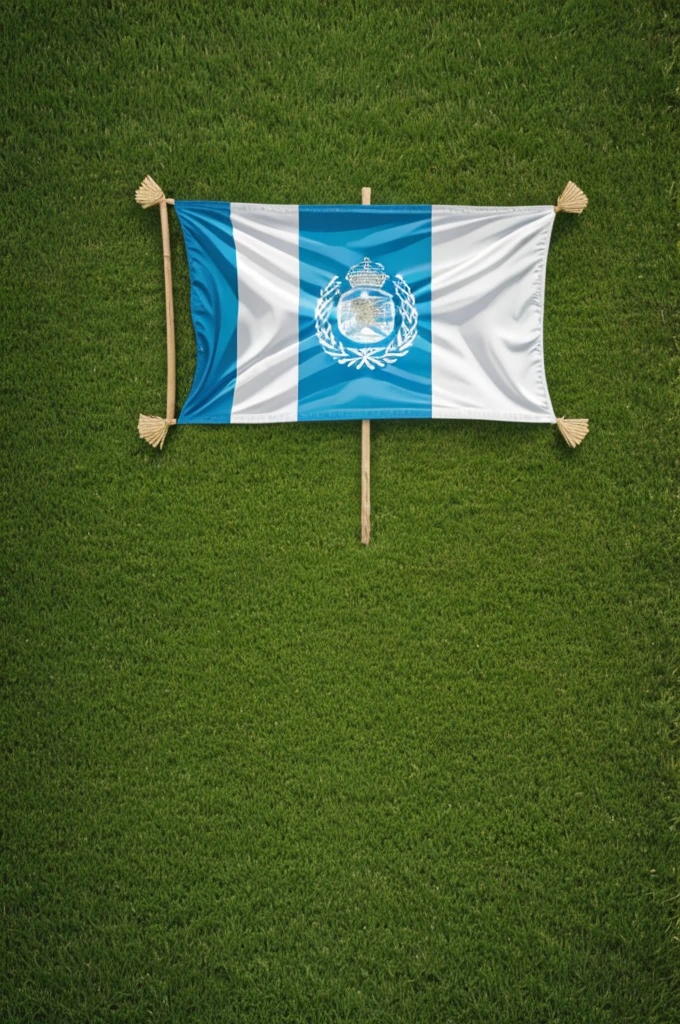 Flag of Argentina and the world of grass