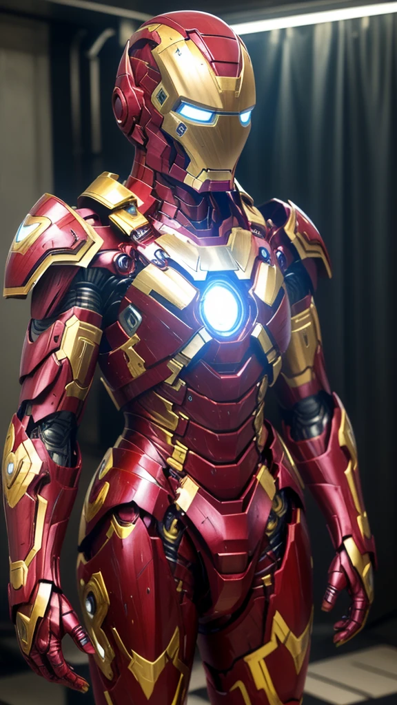 Middle-aged women　Sweaty face　Soaked Face　Painful expression　Steam coming out of the head　Humidity　Only the head is exposed　((Taking off the Iron Man suit))　　Steam from the body