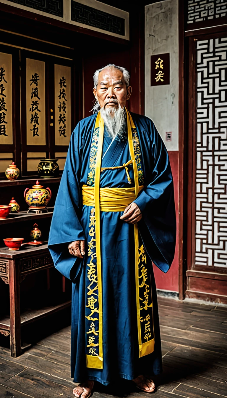 An unfathomable old Taoist priest,The whole body exudes a gloomy and terrifying atmosphere。