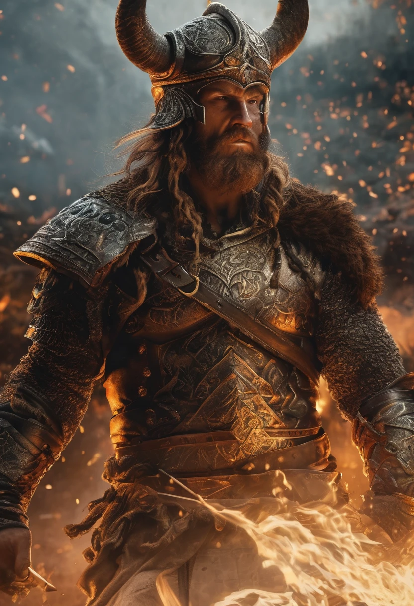 (Award-winning masterpiece:1.5), (incredible detail), (hyper realistic:1.4), (whole body:1.7), (brutal creature caught in a net), (vikings attacking with swords and spears), (intense struggle), (detailed depiction of creature's rage), (dramatic lighting), (intricate details:1.1)
