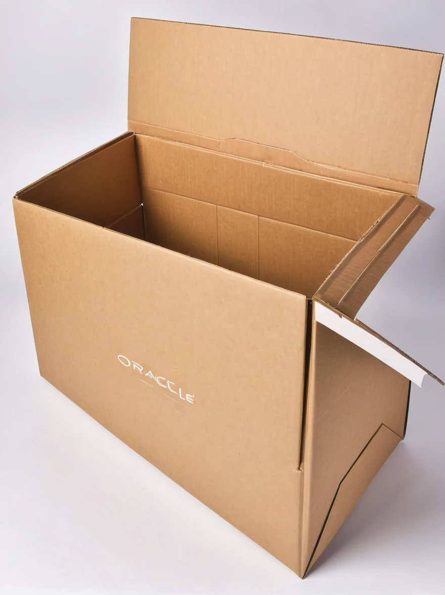 An Assembleable Home Cardboard Box Design,Simple style,The logo name is oracle,Lay the carton flat,detail,high quality,Fashion