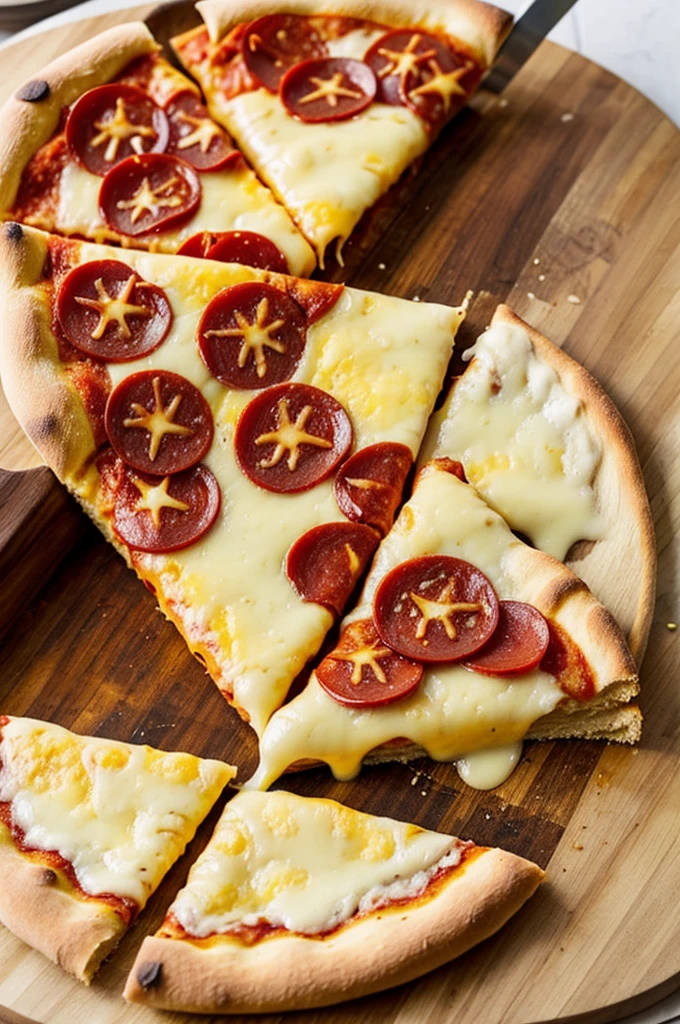 Delicious pizza slice while the cheese drains