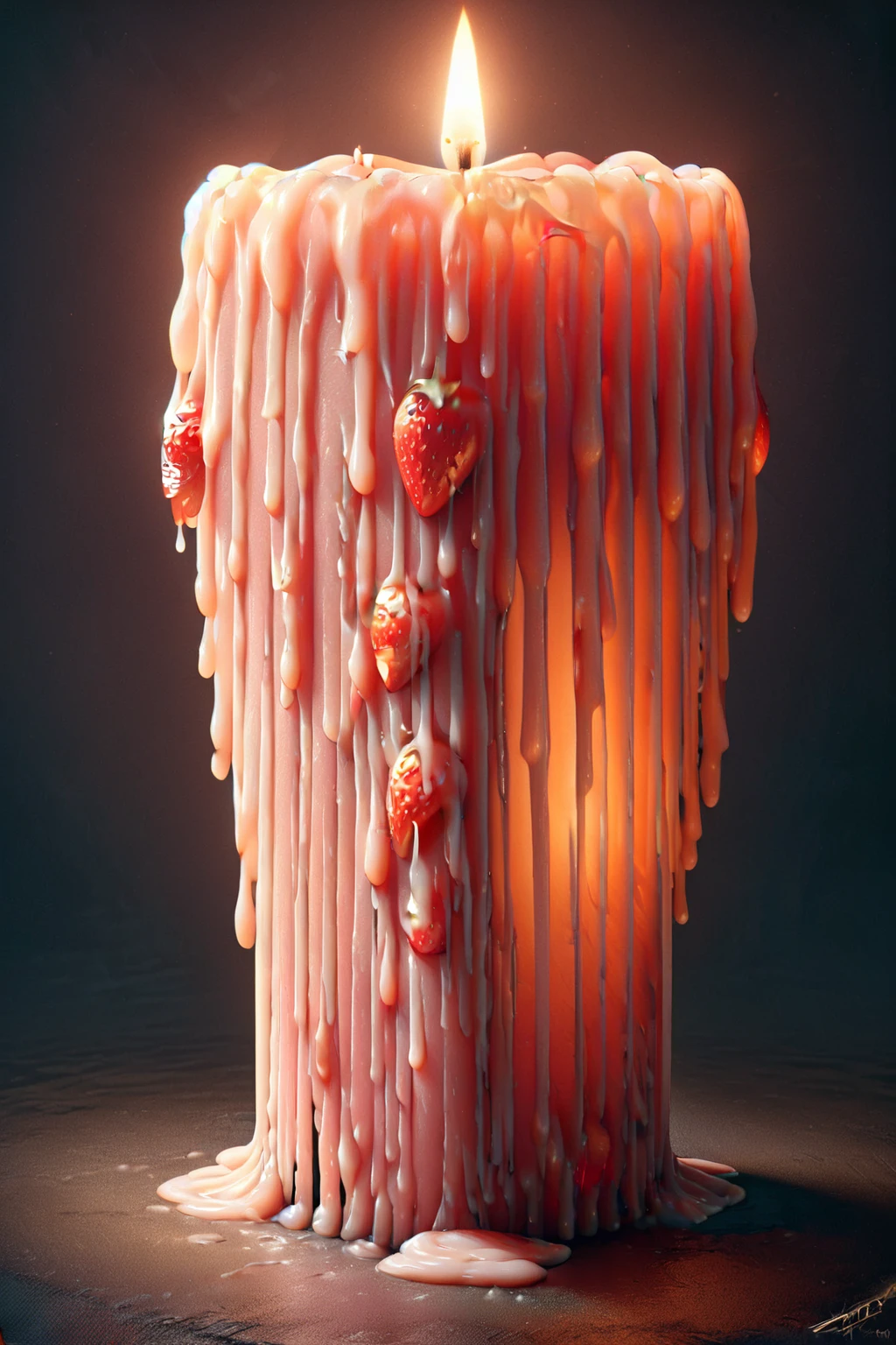 Crazy Candle Strawberry,(masterpiece, best quality, high quality, high resolution, Extremely detailed),