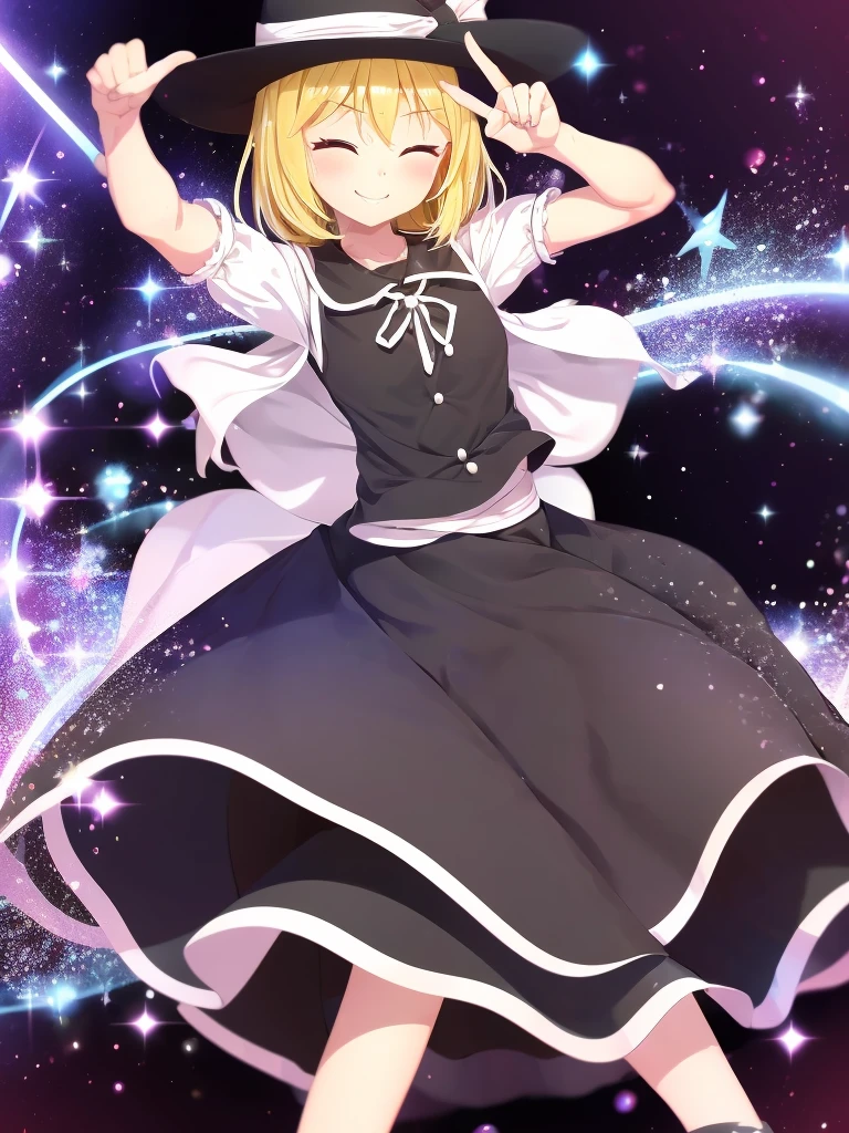 1girl, , , masterpiece, best quality, 10 years old, medium blonde hair, forehead visible bags, yellow eyes, hat, heart, black headwear, puffy short sleeves, log black skirt, heart hads,,1girl, solo, yellow eyes, yellow hair, bow, hat bow, socks, black footwear, black skirt, short sleeves, yuki (touhou), black vest, white sleeves, frill skirt, light smile, from behind, to lift up one’s skirt, cowboy shot, from front, standing , raise one leg, crossed arms, arms up behind, arms behind back, hand between legs, put hands hip, one hand on hip, forward hands, arms raised in the air, punch hands, peace sign, waving, put up index finger, sit, lie down, closed eyes, lie face down, looking back, put one hand chest, leaning forward, cleavage, close up, horizontally outstretched arms, horizontally outstretched legs, front view, front face