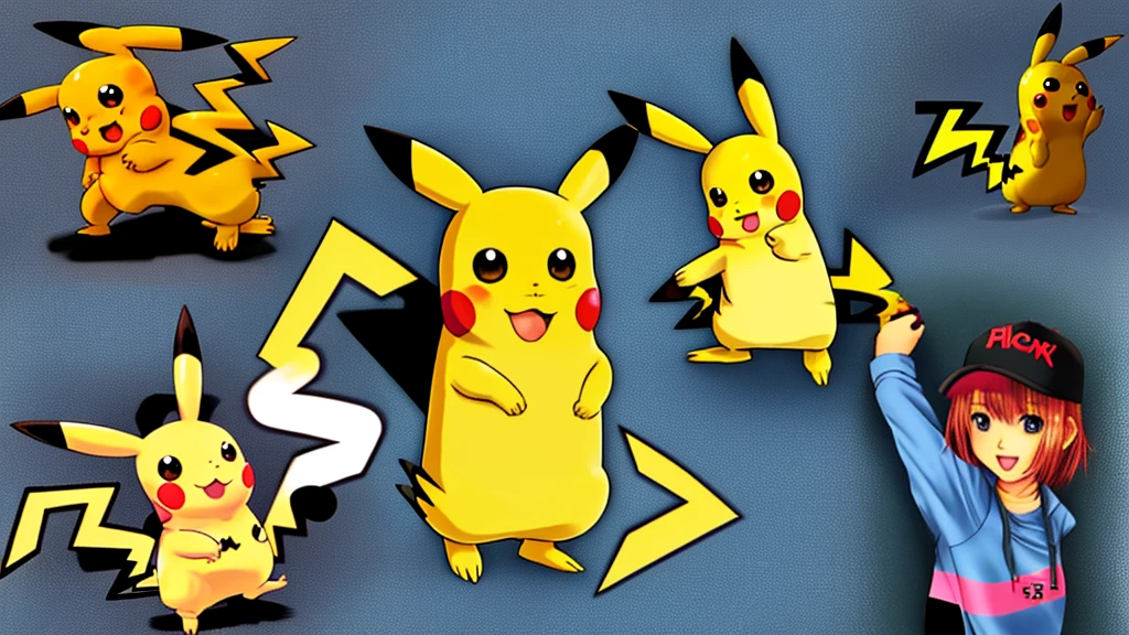 Pikachu's shot, Super detailed, Retro Wave, cyber punk, Sad mood, night light through the window, night vibes, room, 2D, (Long Shot), Wide Shot, (film noise), Old cartoons, (Lots of records:1.3), (masterpiece, Highest quality, Highest quality, Official Art, beautifully、aesthetic: 1.2), (Very detailed, (Fractal Art: 1.4), guitar, (Note: 1.4), ( Lo-fi hip hop), Indoor scenery by the window, Old Anime Texture, alone, speaker, cyber punk, vinyl, night,4K,lazz,