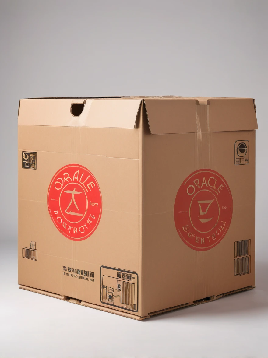 A cardboard design for an assembled home，Carton flat，Simple style，The logo name is oracle，Lay the carton flat，Industrial style，detail，high quality，