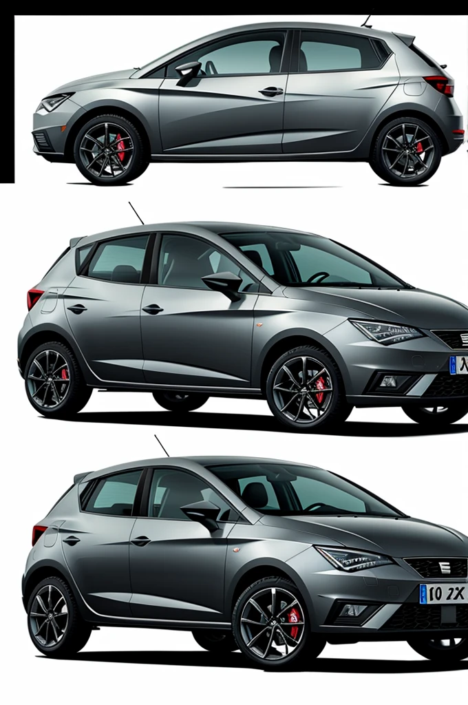Seat ibiza black color in drawing