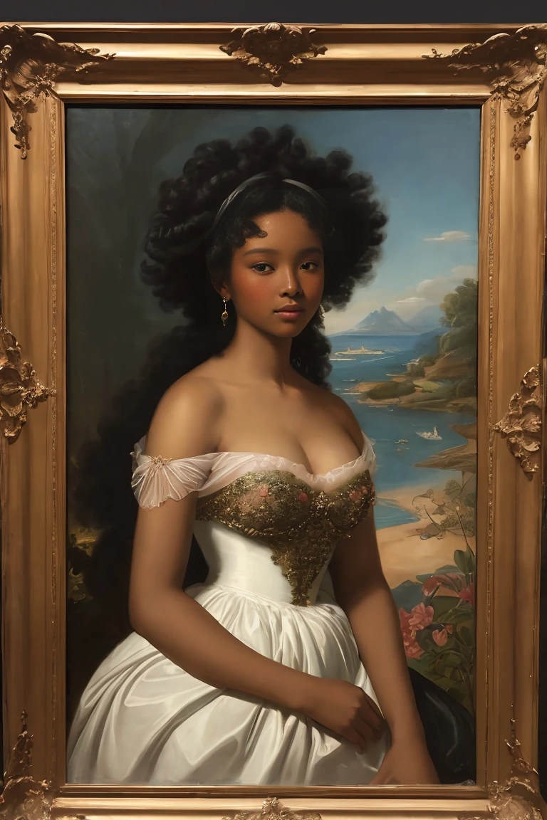 The Birth of Venus with ebony skin wearing a sheer dress, Paintings by Vigée Leblanc