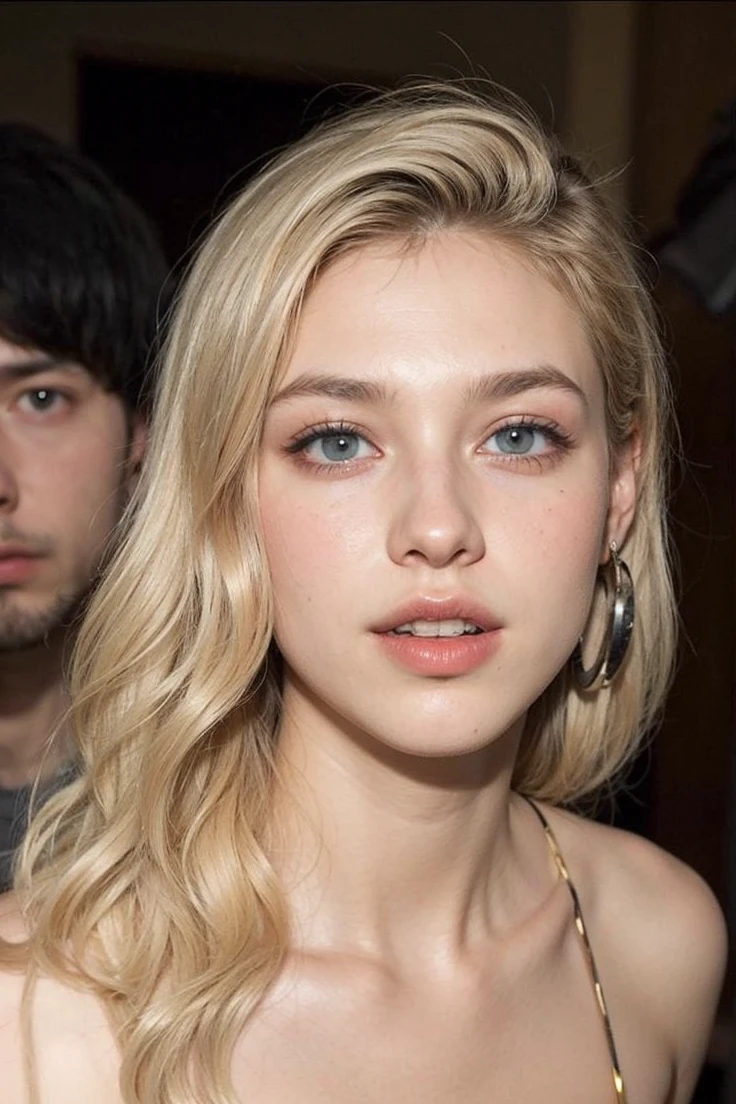 (sharp focus:1.2), photo, attractive young woman, (beautiful face:1.1), detailed eyes, luscious lips, (smokey eye makeup:0.85), (:1.0), (fragile body:1.2), (wavy blue hair:1.2), wearing (revealing dress:1.2) on a (cliffside:1.2). (moody lighting:1.2), depth of field, bokeh, 4K, HDR. by (James C. Christensen:1.2|Jeremy Lipking:1.1).