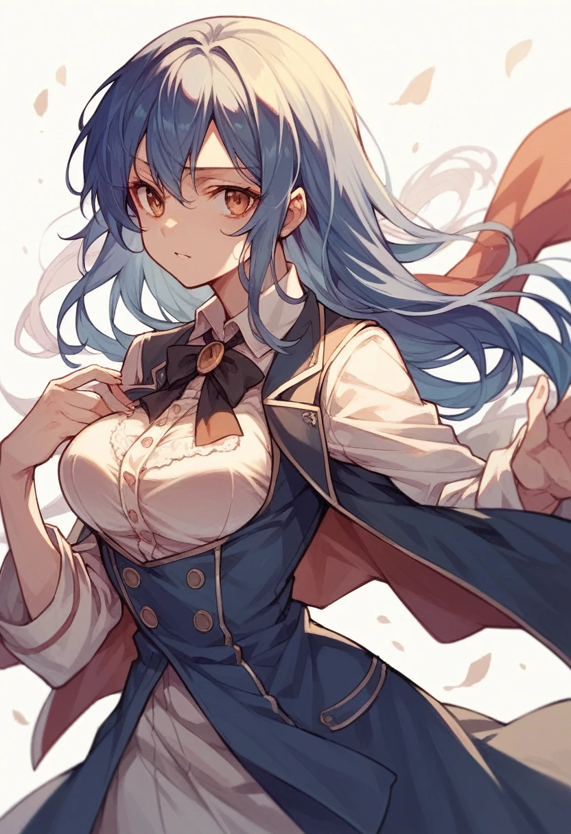 (masterpiece, best quality), intricate details,
1girl,
<lora:hair_intakes:-1> <lora:ouroKroniiHololive_v10:0.8> ouro kronii, blue_hair, colored inner hair, long_hair, two-tone_hair, blunt bangs, skirt, shirt, thighhighs, gloves, long sleeves, bow, cleavage, bare shoulders, jewelry, white shirt, earrings, detached sleeves, sleeveless, black gloves, striped, puffy sleeves, black thighhighs, miniskirt, black skirt, bowtie, clothing cutout, sleeveless shirt, chain, blue bow, cleavage cutout, vertical stripes, zipper, asymmetrical legwear, striped skirt, head chain, bow earrings