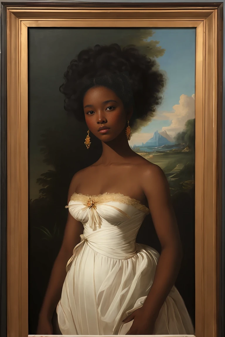 The Birth of Venus with ebony skin wearing a sheer dress, Paintings by Vigée Leblanc