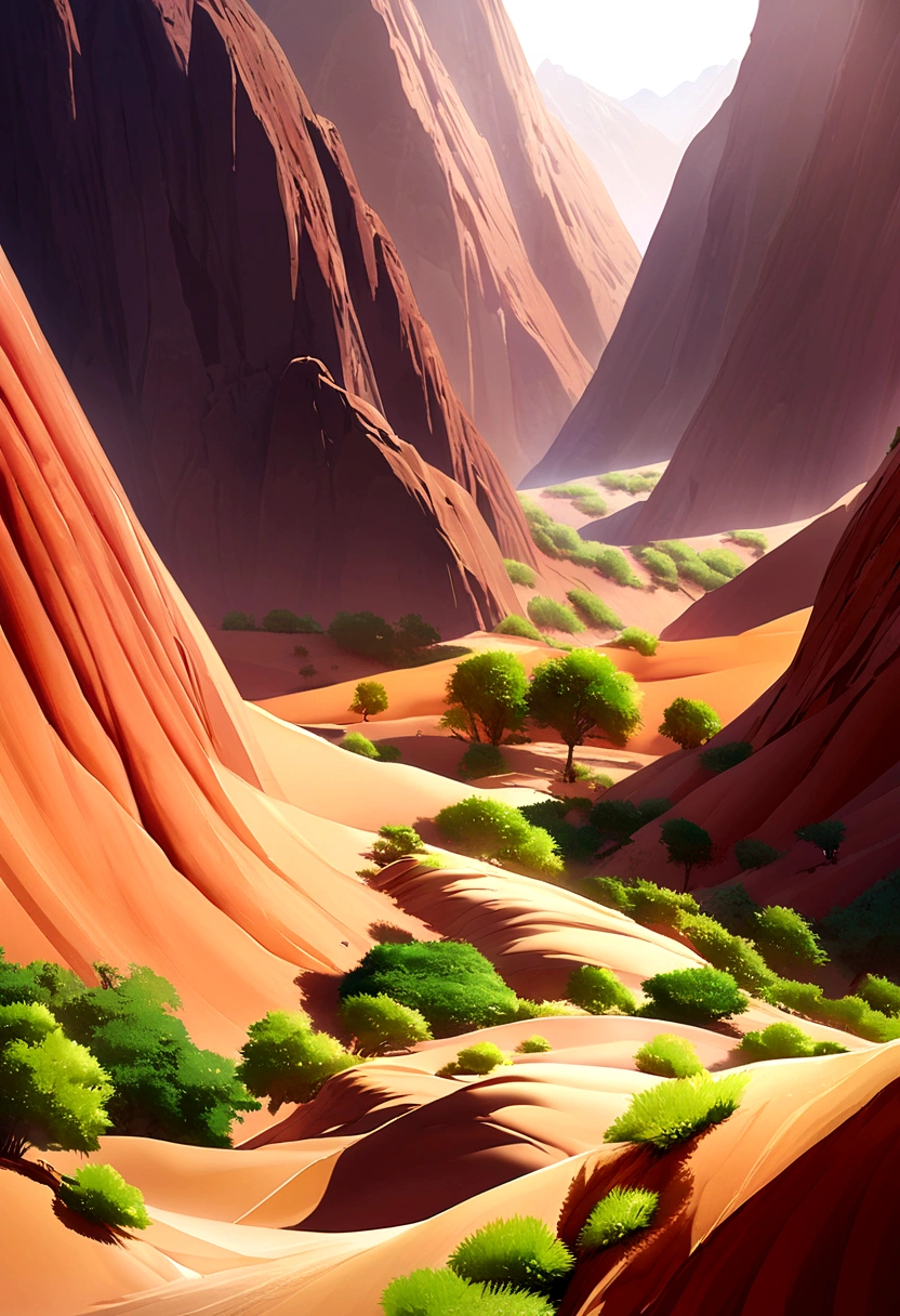 desert，Dark，green，Small portion of fruit，Layered，Macro，Mountains