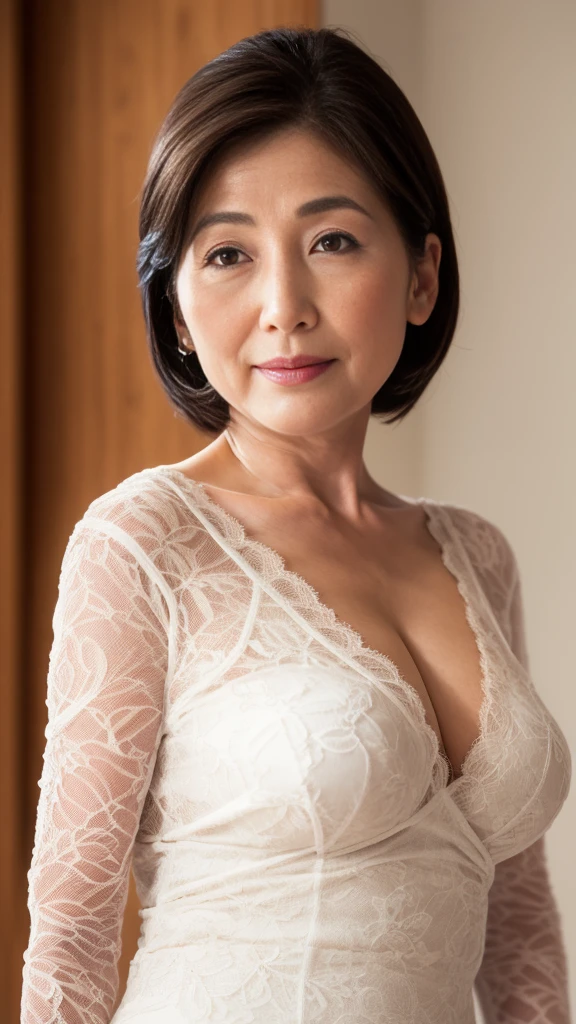 Close-up of face, Remove Background, gravure, From the chest up, Sharp focus, Highest quality, Super detailed, Realistic, Highly detailed skin, Perfect Anatomy, (1 Japanese Mature), (alone), 120 years old, Large Breasts, Mature female politician, Glamour, Sexy, Chromo White Skin, View your viewers,