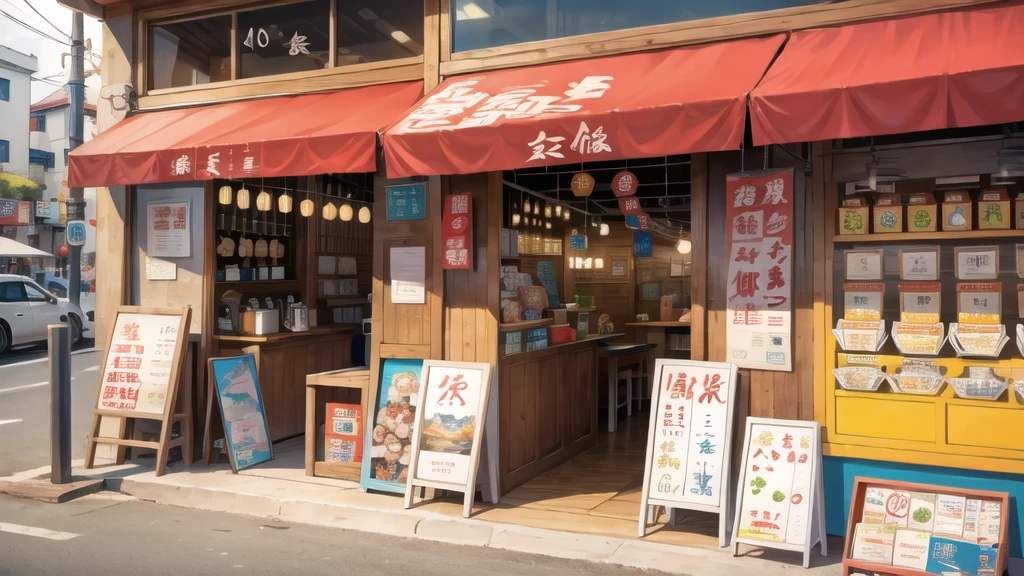 In front of the noodle shop