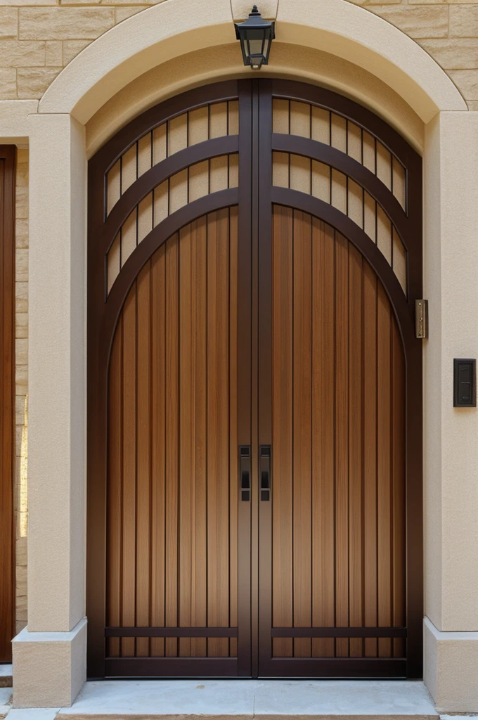 Generally a facade with a gate, access door