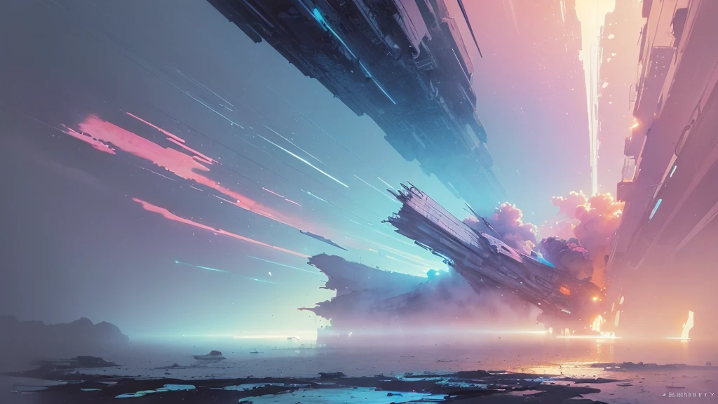 32k, Masterpiece, Highest quality, One girl, Detailed eyes, flower,Alstroemeria, Pink and light blue style,A dreamy, romantic piece,Pale yellow, Mysterious Leaves,A playful arrangement,Fantasy,High Contrast,Ink strokes,explosion,Exposure, Impression of pink and light blue tones,Abstract,((Watercolours by John Berkey and Jeremy Mann )) Brush strokes,Negative Space, Tyndall effect,