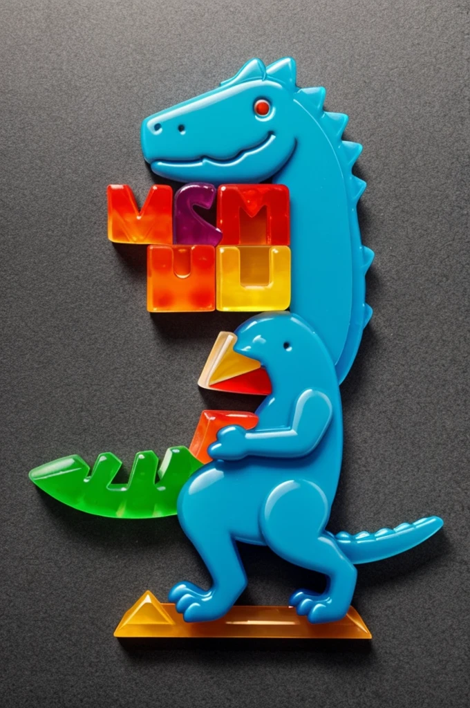 I want a gummi logo with a dinosaur called VE&that
